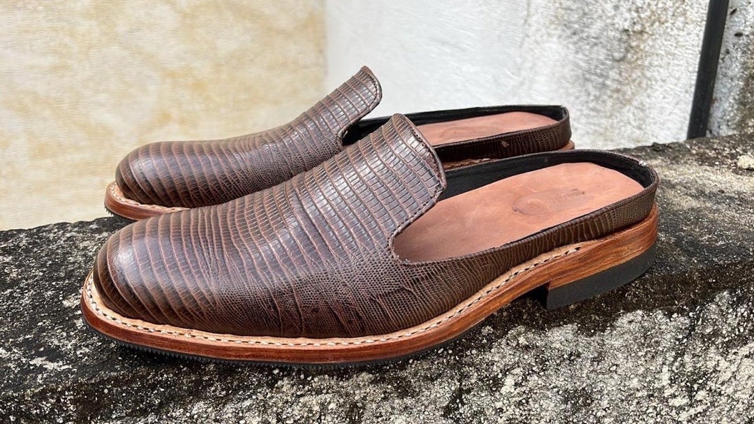 Fabis Mules, Men Leather Mules, Men Mules, Leather Mules, Slippers