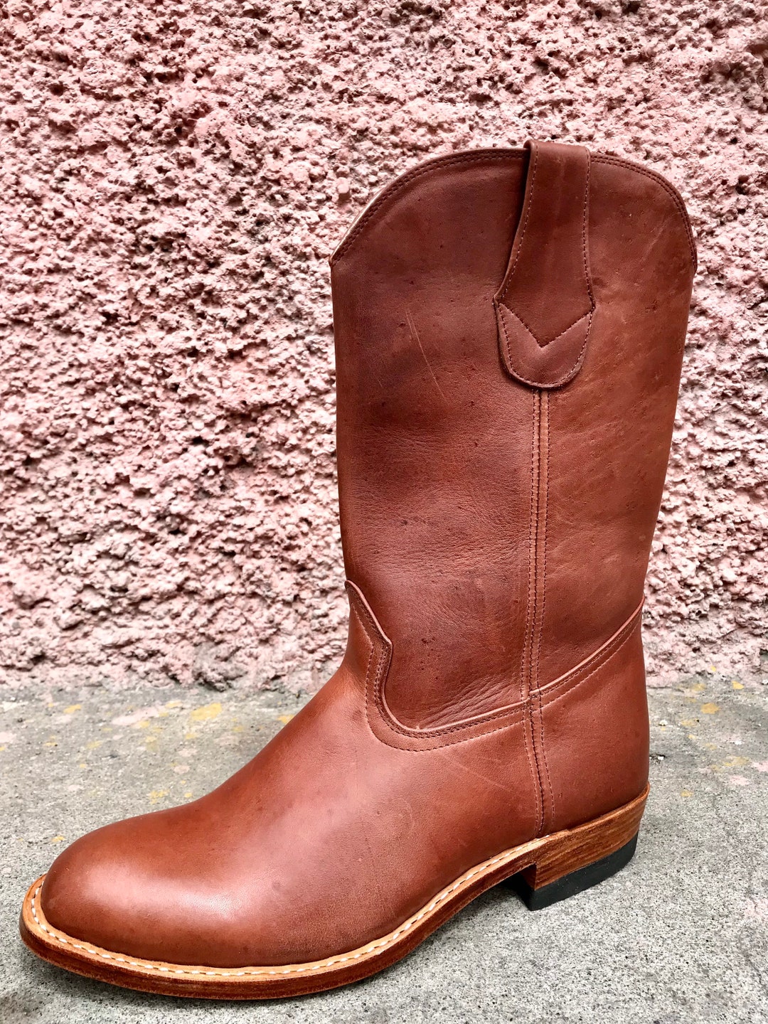 High Quality Leather Tall Boots, Men Boots 100% Leather, Handmade Boots ...