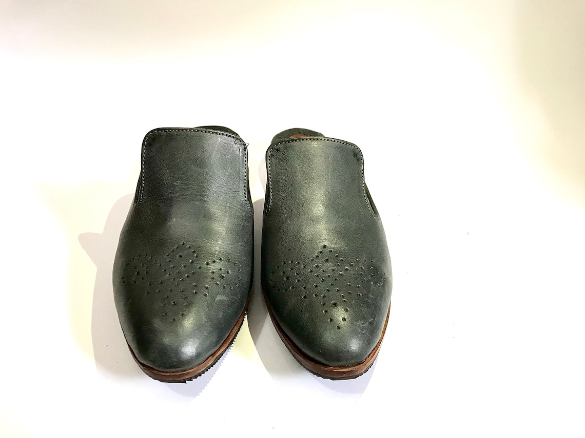 leather lug mule