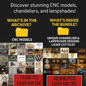 10,000+ Laser Cut Files Mega Bundle | SVG DXF CDR for cnc, glowforge, cricut & more