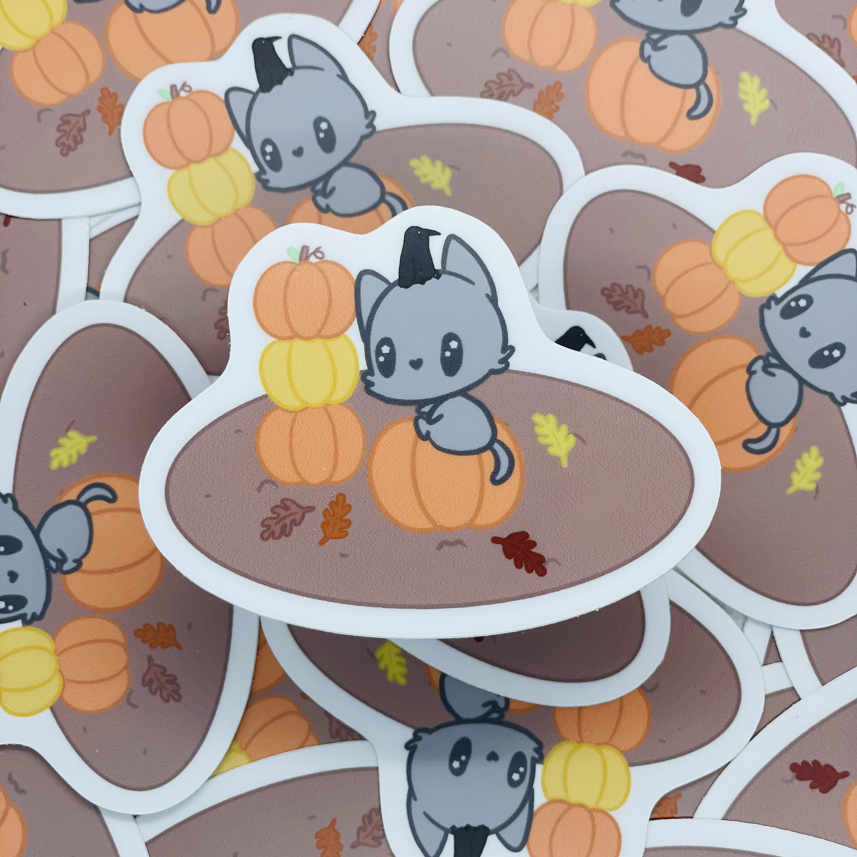 Fall Cat Stickers Seasonal Cat Stickers - SET OF 4 - Etsy