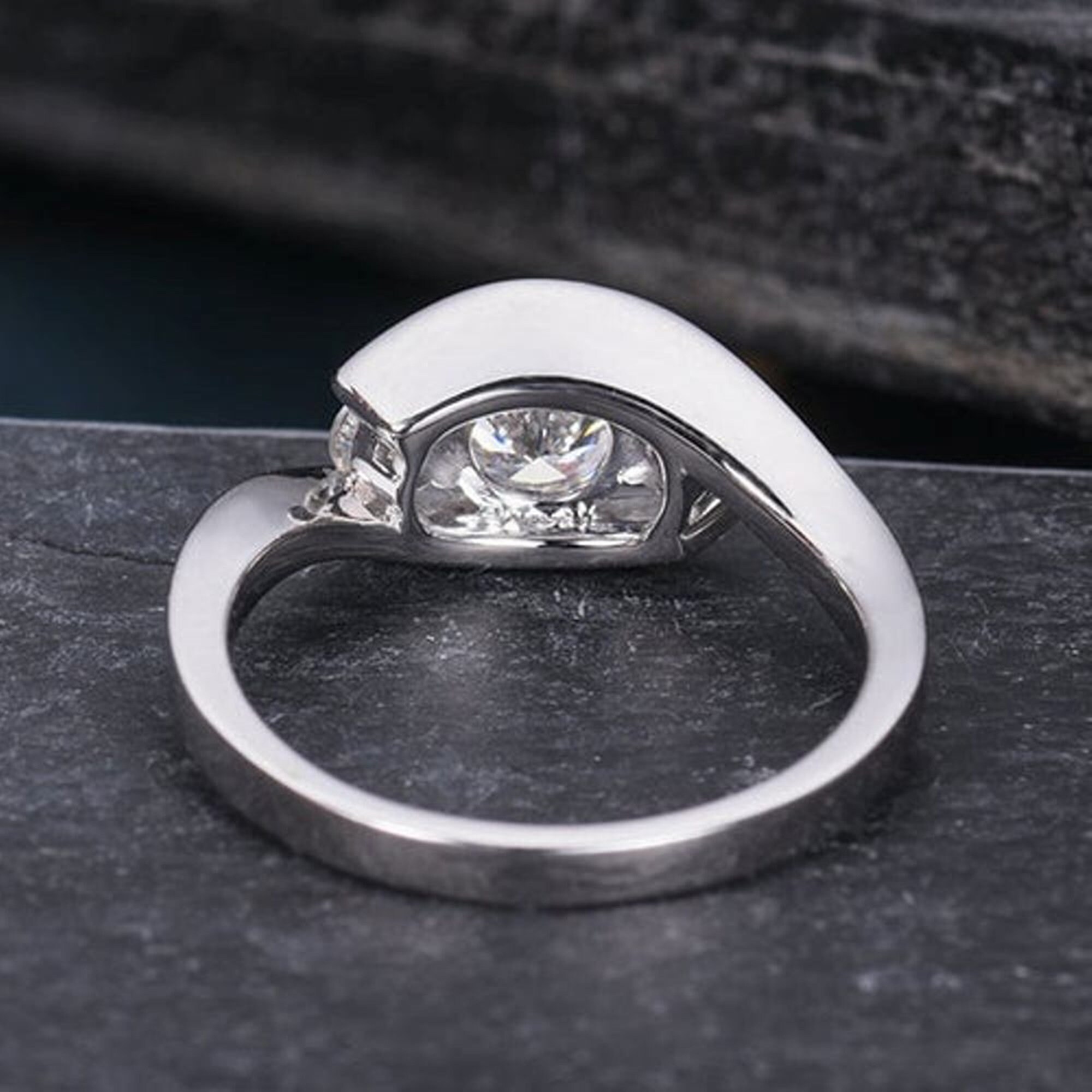 Daily Wear Diamond Ring Three Stone Diamond Ring CZ & Etsy