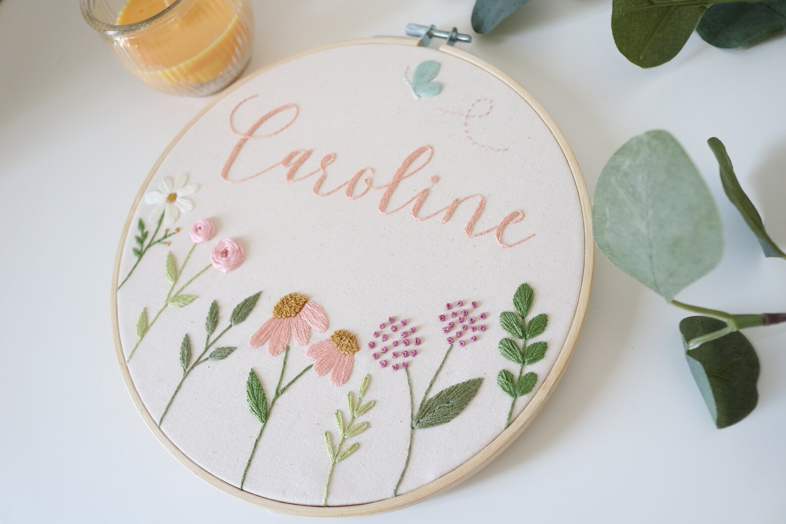 Embroidery PDF Pattern, Hand Embroidery, Floral Embroidery Hoop ...