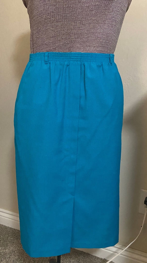 Turquoise High Waisted Vintage Skirt