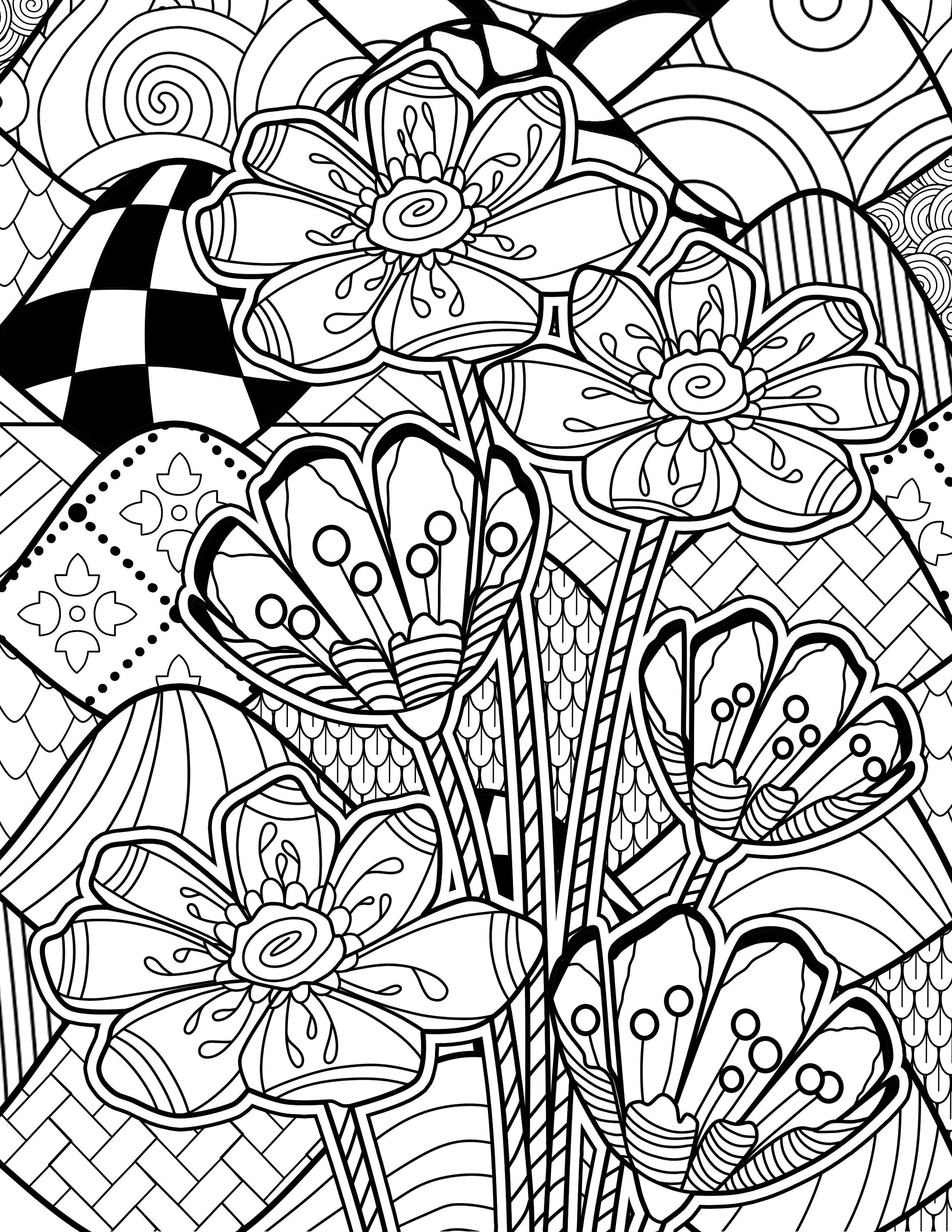 Adult Coloring Pages | Etsy