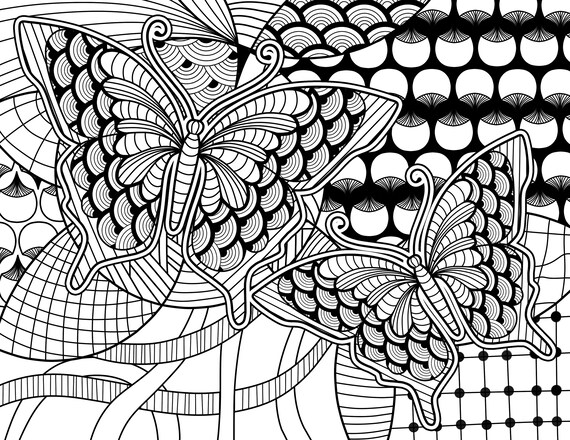 Adult Coloring Page Etsy - Il 570xN.3131358691 T2js 