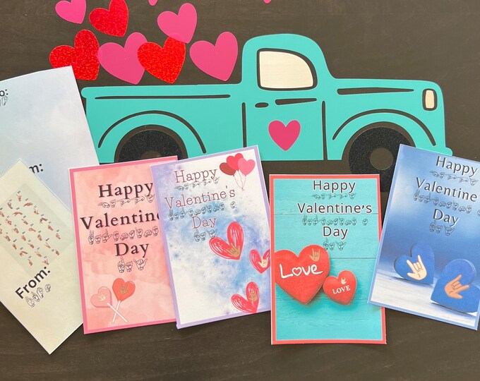 ASL,Valentine's Day Cards, Printable Card, Instant Downloadable Card, American Sign Language Valentines