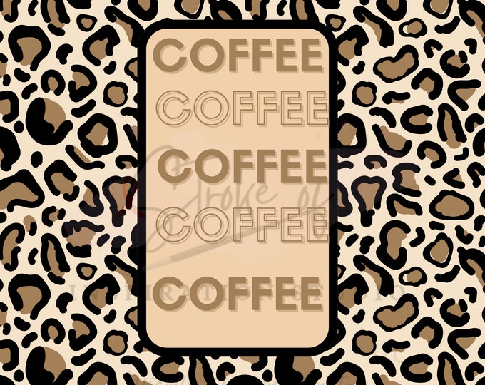 Coffee, Cheetah, PNG, Sublimation