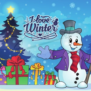 American Sign Language ,Christmas ,Snowman, Signing I Love You, Instant Download, PNG Sublimation File