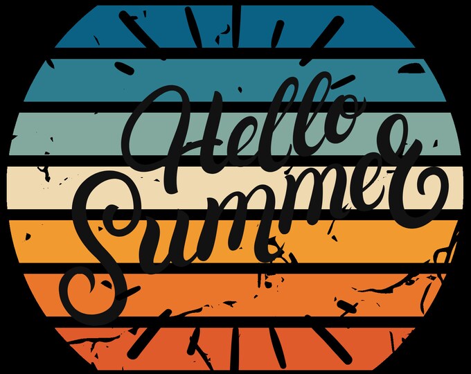 Hello Summer, Summer, PNG, Summer Sublimation