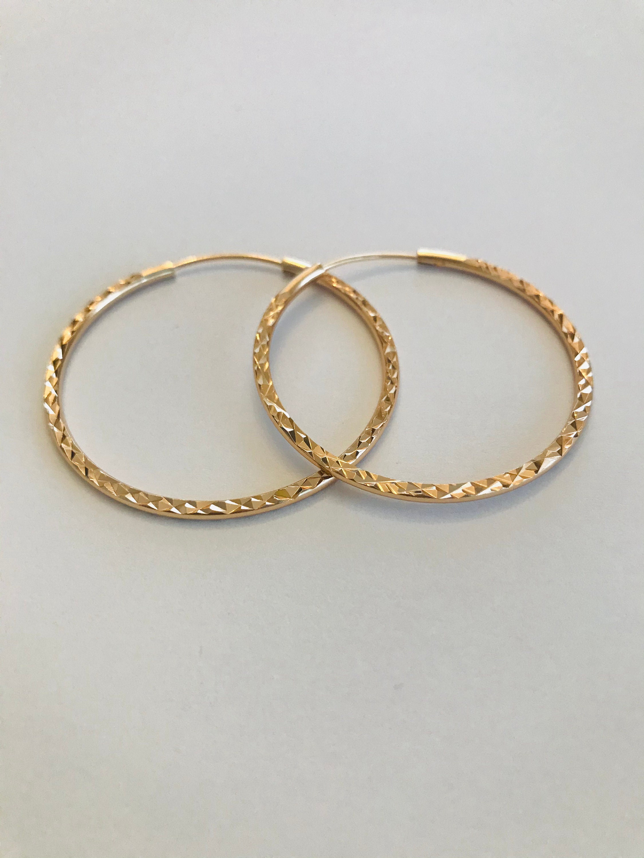 Hoop Earrings Gold Plated Earrings Tarnish Resistant | Etsy