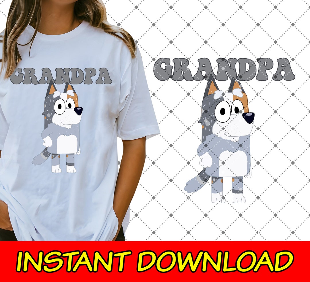 Grandpa Bluey PNG, Bluey Family Birthday PNG, Bluey Birthday Png, Bluey