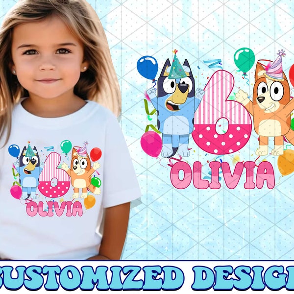 Customized Bluey Birthday PNG, Bluey Family PNG, Bluey The Eras Tour Png, Bluey Bingo Png, Bluey Mom Png, Bluey Dad Png, Bluey Friends