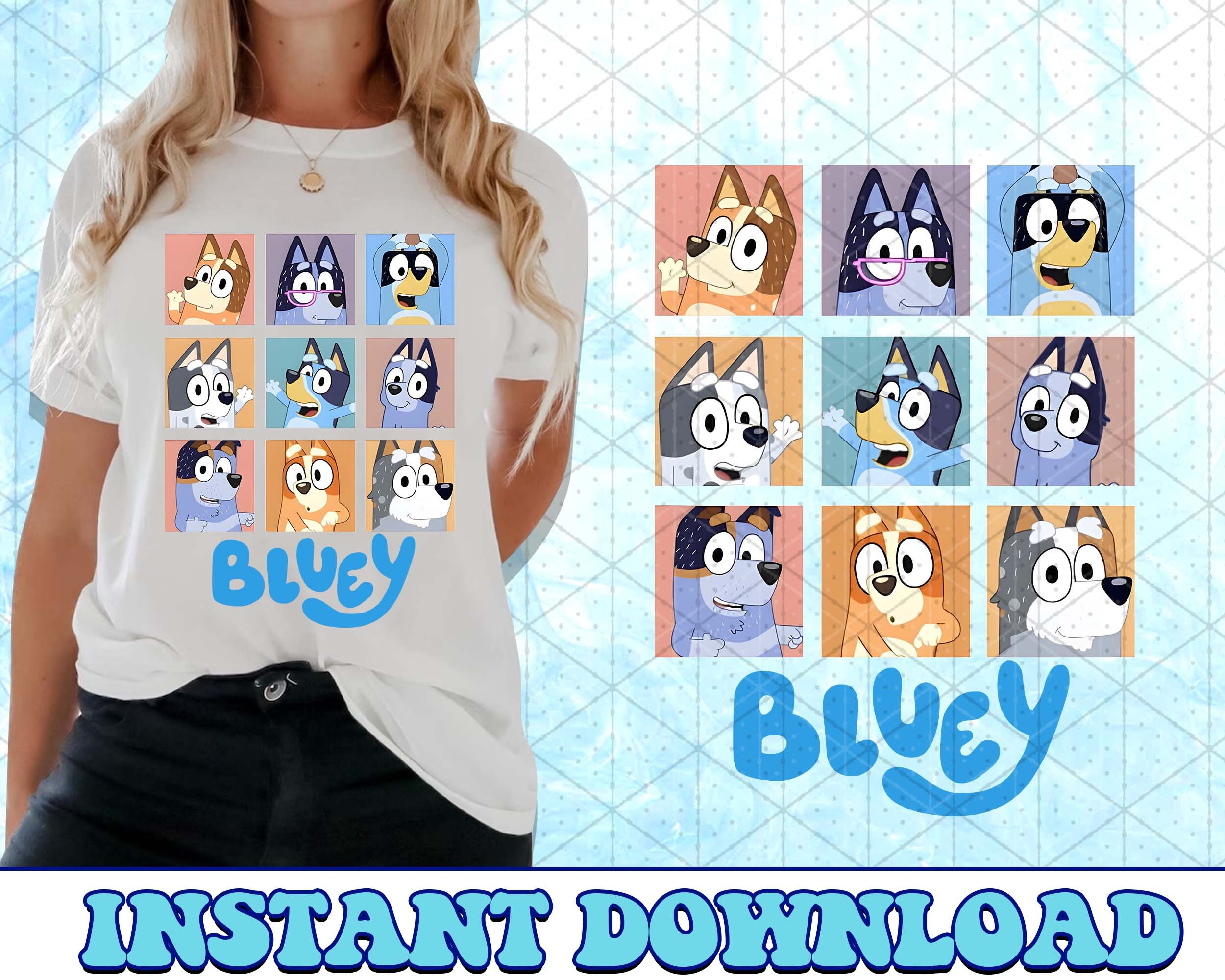 Buy Bluey Family PNG, Bluey Png, Bluey Bingo Png, Bluey Mom Png, Bluey