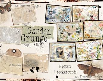 Kit de Papel Digital Garden Grunge