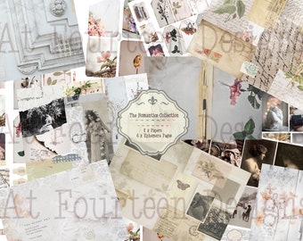 The Romantics Collection Digital Kit for Journaling, Scrapbooking, Ephemera