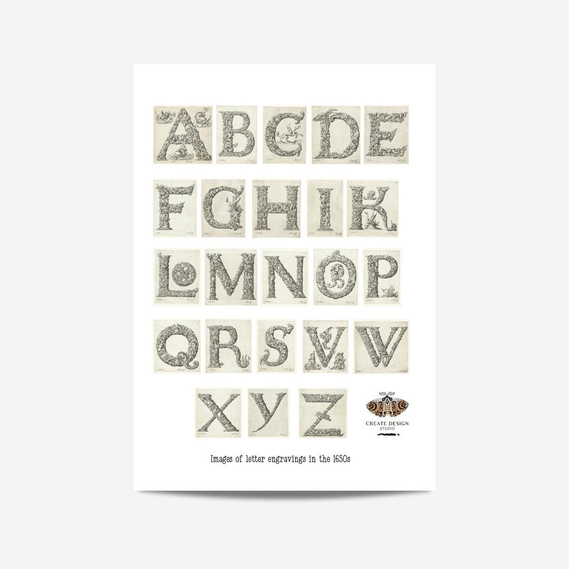Printable Vintage Alphabet Labels, Digital Journal Ephemera - Etsy