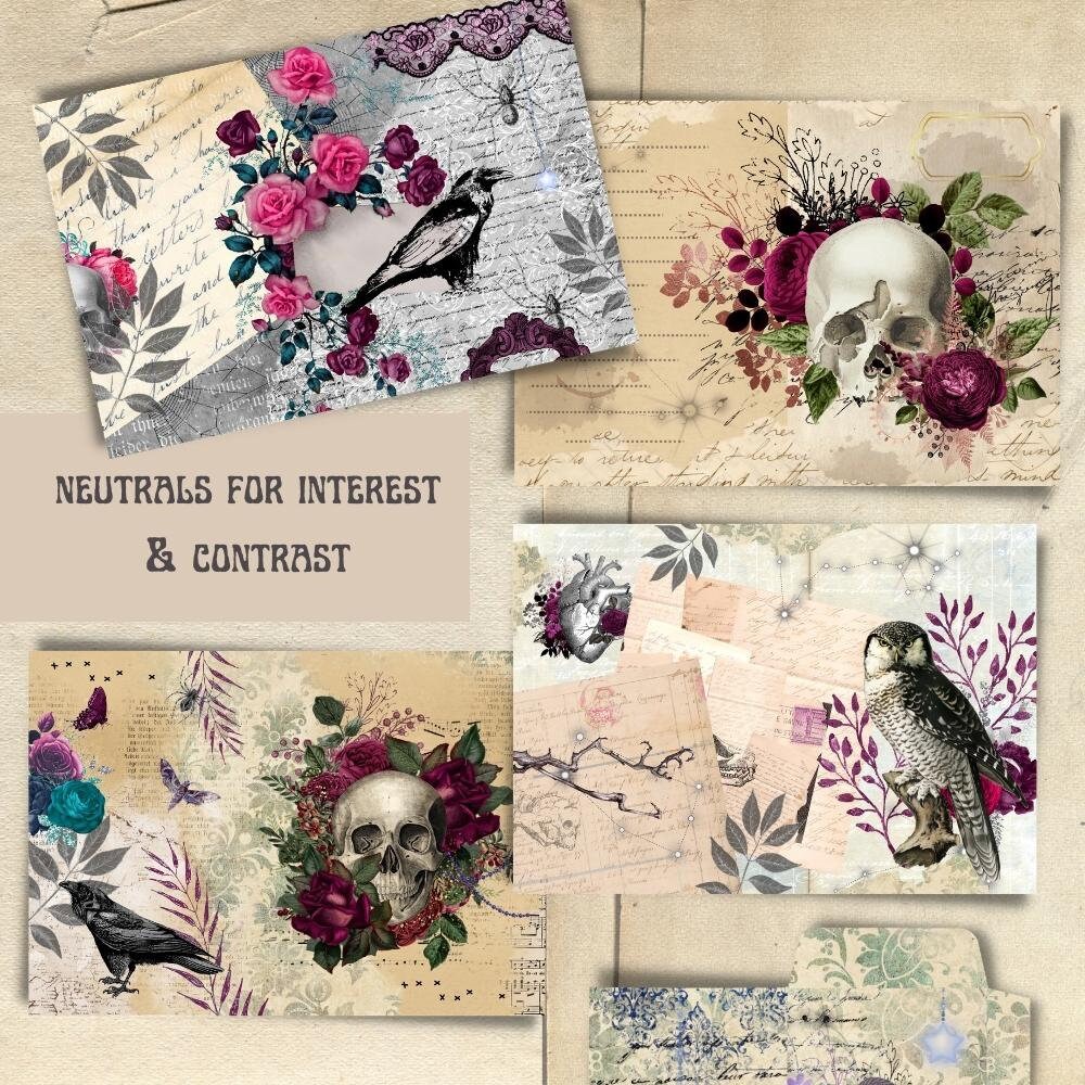 Halloween Junk Journal Printable Digital Kit, Junk Journal Halloween ...
