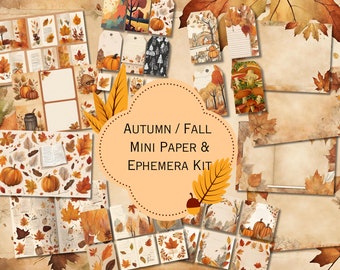 Autumn Ephemera Kit: Fall Junk Journal Paper Crafts (Digital Download)