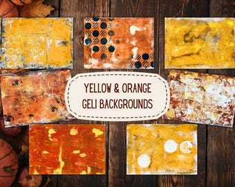 Printable Grungy Geli Backgrounds: Junk Journal Ephemera (Digital Download)