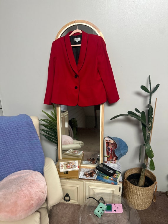 Red 90s Blazer - image 6