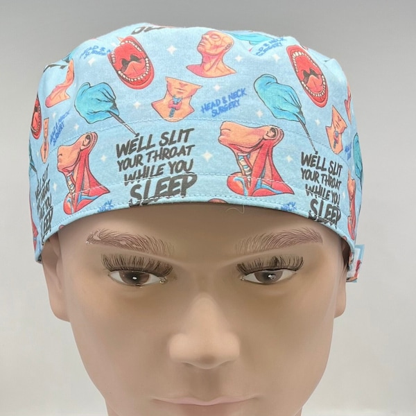 We’ll Slit Your Throat While You Sleep Surgical Skull Cap with Velcro closure