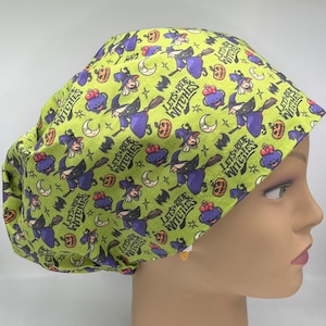 Let’s Ride Witches! European Surgical Scrub Cap with adjustable toggle