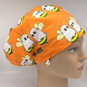Boo Bees! European Surgical Scrub Cap with adjustable toggle