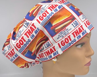 Gorro quirúrgico europeo Dog In Me con cierre ajustable.