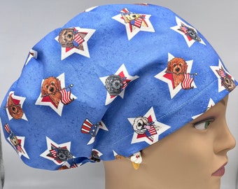 Doodle Dandy European Surgical Scrub Cap with adjustable toggle