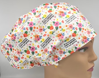 If It Involves Fake Smiling I’m Not Going European Surgical Scrub Cap with adjustable toggle