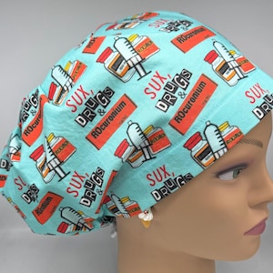 Sux, Drugs & Rocuronium Europejski czepek chirurgiczny z regulowanym przełącznikiem