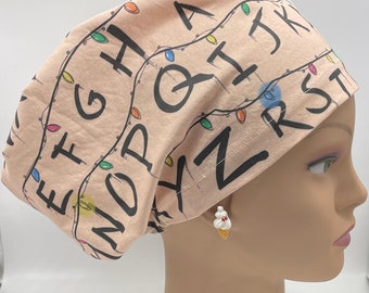 Christmas Light Wall European Surgical Scrub Cap with adjustable toggle