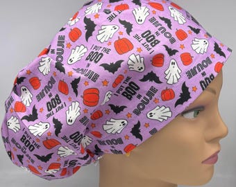 Gorro quirúrgico europeo I Put The Boo In Boujie con cierre ajustable