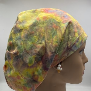 Tie-Dye European Surgical Scrub Cap with adjustable toggle