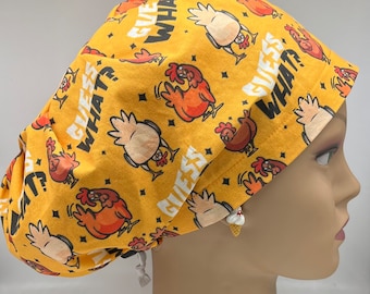 ¿Adivina qué? ¡Culo de pollo! Gorro quirúrgico europeo con cierre ajustable.