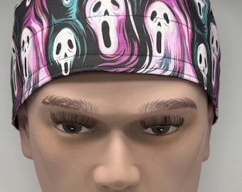 Gorro quirúrgico con estampado de gritos y cierre de velcro
