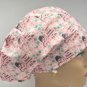 I Identify as a Threat my Pronouns are Try Me European Surgical Scrub Cap with adjustable toggle