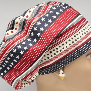 Stars & Stripes European Surgical Scrub Cap with adjustable toggle