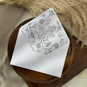 Zweig Themed Hochzeit Umschlag Liner