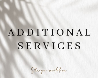 Additional Services | Please Read The Descriptions