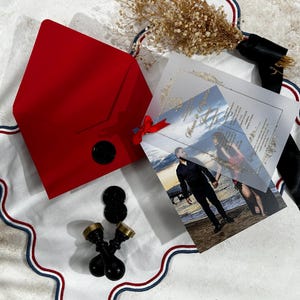 Vellum Wedding Invitation With Photo