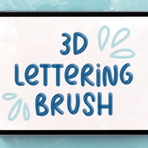 3D Brush | 3D Procreate Lettering Brush | 3D Brushes | Lettering Brushes for iPad | Calligraphy Brush | 3D Procreate Art | Hand Lettering