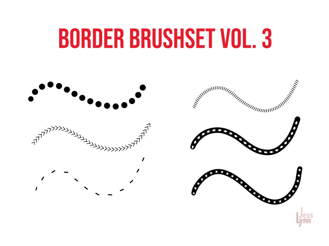 Procreate Border Brushes Border Line Brush Procreate Brush Etsy