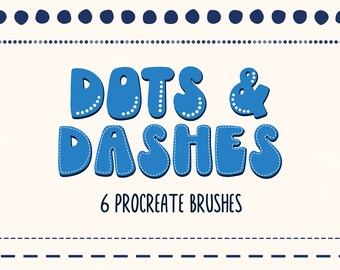 Dashed and Dotted Line Brushes for Procreate-dashes Dots Brush Brushset ...