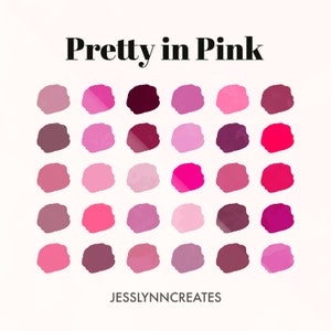 Pretty in Pink Procreate Palette, Procreate Swatches, Procreate Colour Palettes, Shades of Pink Palette, Instant Digital Art Download