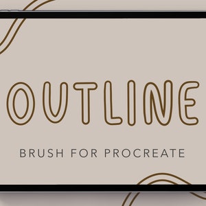 Outline Brush | Outline Procreate Brush | Outline Brush for Procreate | Outline Lettering Brushes | Calligraphy Brush for Procreate on iPad