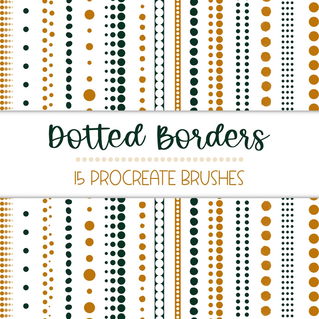 Dotted Border Brushes | Procreate Brushes | Dotted Line Brush ...