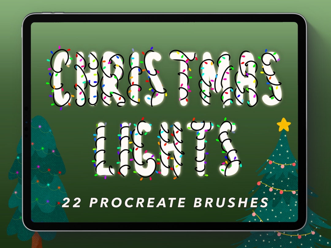 Christmas Light Brush Procreate Christmas Lights Procreate Etsy