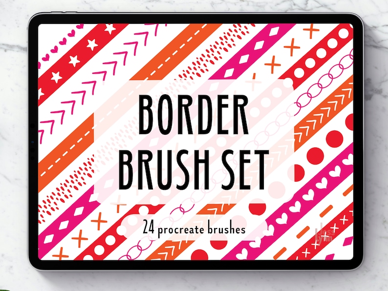 Procreate Border Brushes Border Line Brush Procreate Brush Etsy